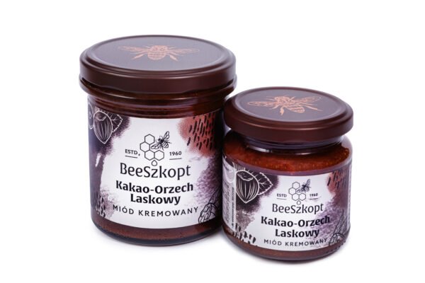 Miód kremowany kakao orzech laskowy packshot
