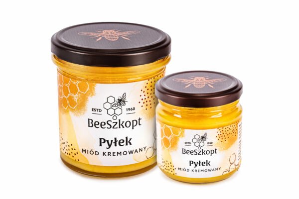 Miód kremowany pyłek packshot