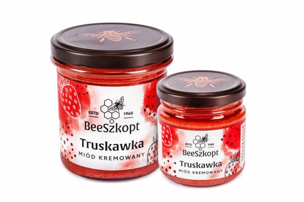Miód kremowany truskawka packshot