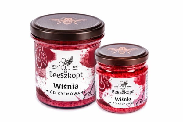 Miód kremowany wiśnia packshot